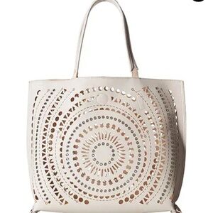 Chinese Laundry | White Laser-Cut Tote